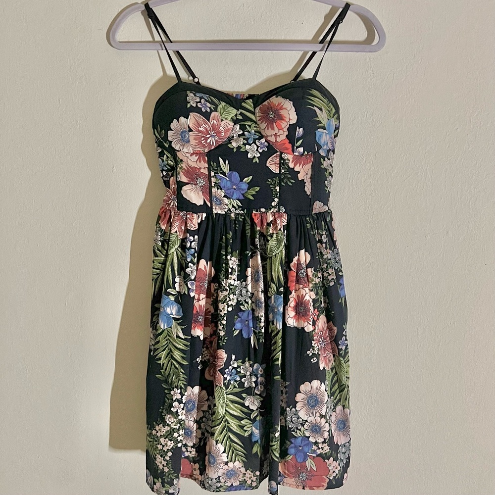 Band of Gypsies Black Floral Dress